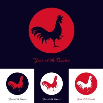Rooster logo template Stock Illustration