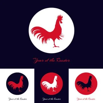 Rooster logo template Stock Illustration