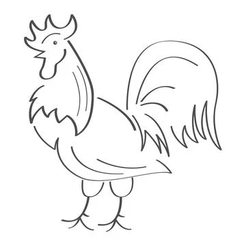 Rooster logo vector illustration Stock Illustration