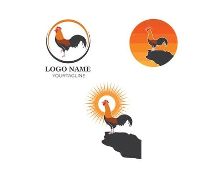 Rooster logo vector illustration template Stock Illustration