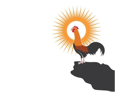 Rooster logo vector illustration template Stock Illustration