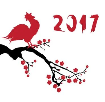 Rooster New Year Stock Illustration