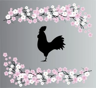 Rooster New Year Stock Illustration
