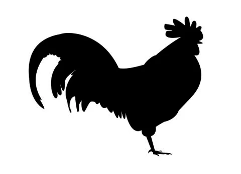 Rooster silhouette Stock Illustration