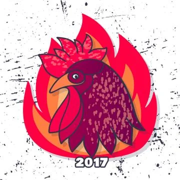 Rooster vector illustration Stock Illustration