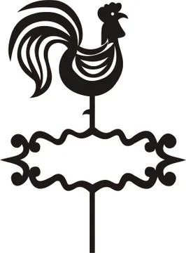 Rooster weathervane Stock Illustration