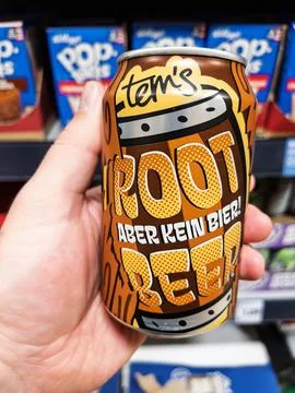 Root Beer Can Design: Unique Beverage Packaging Stock Photos