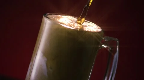Root Beer Float Pour Star Filter Stock Footage 63733981