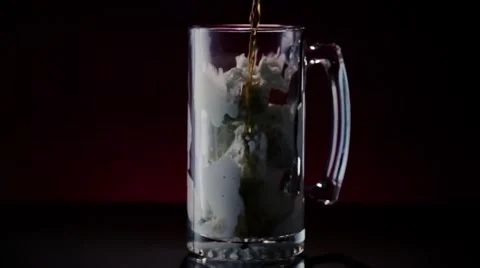 Root Beer Float Pour Wide Stock Footage 63716567