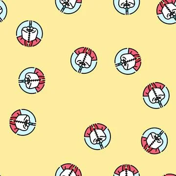 Root canal treatment vector seamless pattern 스톡 일러스트