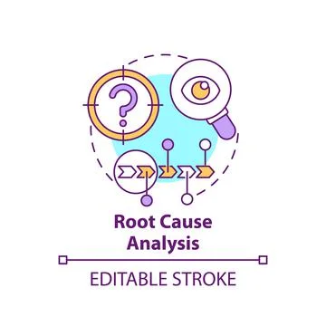 Root cause analysis concept icon Stock Illustration