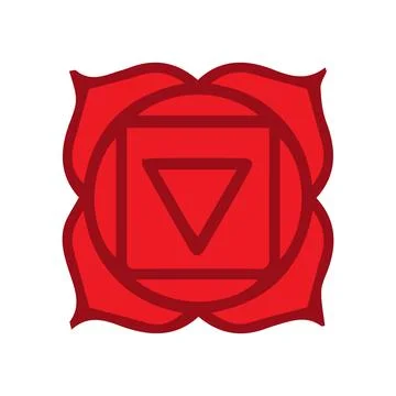 Root Chakra Icon Vector Illustration Stock Illustration