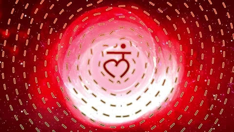 Root Chakra Symbol with Dotted Line effect 스톡 동영상 263444920