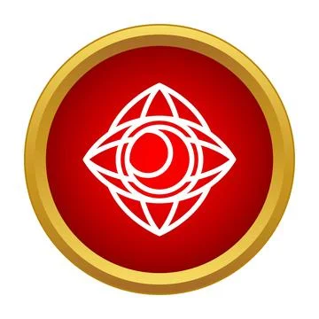 Root chakra symbol icon for meditation and spirituality Stock Illustration