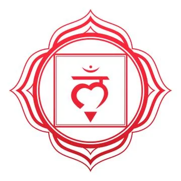 Root Chakra Vector Illustration Stock Illustration