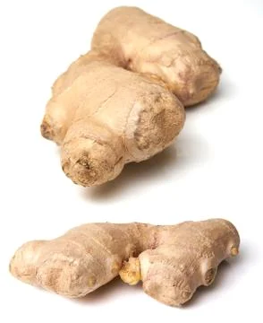 Root ginger isolated on a white studio background Stock Photos