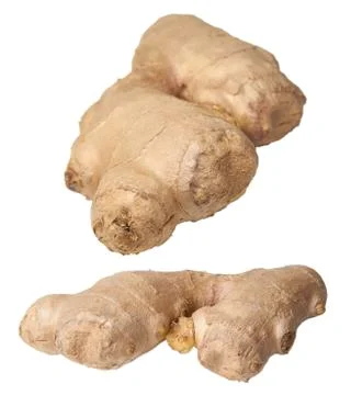 Root ginger isolated on a white studio background Stock Photos