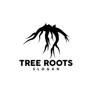 Root Logo, Tree Root Vector, Nature Tree Simple Icon Design イラスト素材