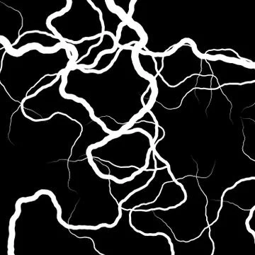 Root Plexus on Black - vector set Stock Illustration