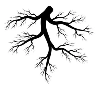 Root silhouette vector symbol icon design. Stock Illustration