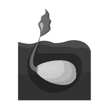 Root, single icon in monochrome style .Root vector symbol stock illustration web Ilustración de archivo