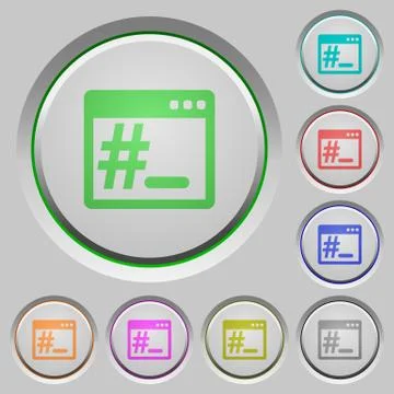 Root terminal push buttons Stock Illustration