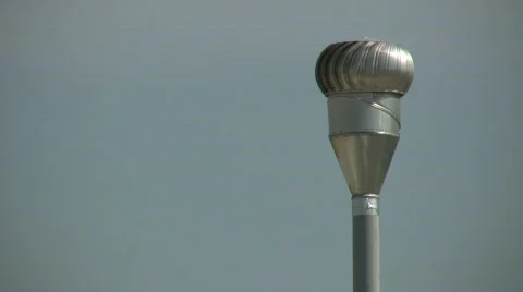 Root ventilator spins in the sunlight (High Definition) Stock Footage 360392