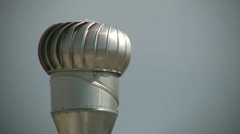 Root ventilator spins in the sunlight (High Definition) Stock Footage 360393