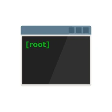 Root window icon, flat style イラスト素材