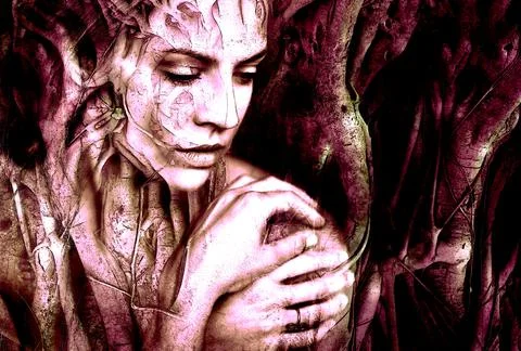 Root woman Stock Illustration