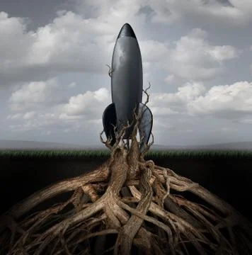 Rooted down Stock Illustration