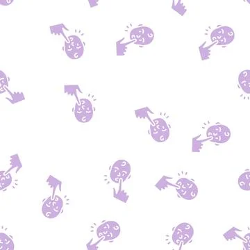 Rooting reflex glyph seamless pattern Stock Illustration