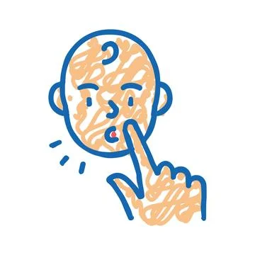 Rooting reflex icon doodle illustration Stock Illustration