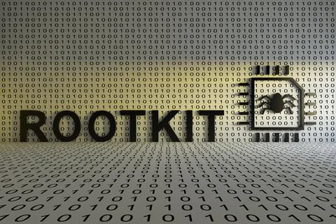 ROOTKIT concept text sunlight 3D illustration Stock Illustration