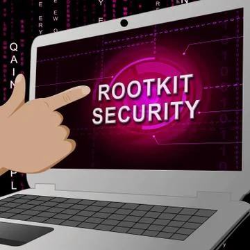 Rootkit Security Data Hacking Protection 3d Illustration Illustrazione stock