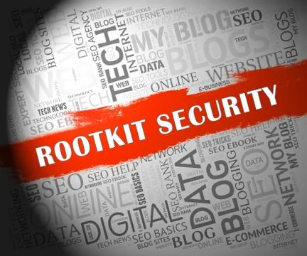 Rootkit Security Data Hacking Protection 2d Illustration 스톡 일러스트