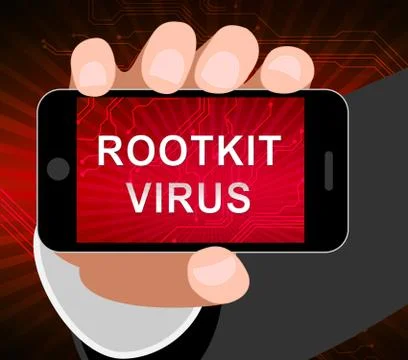 Rootkit Virus Cyber Criminal Spyware 2d Illustration Stock Illustration
