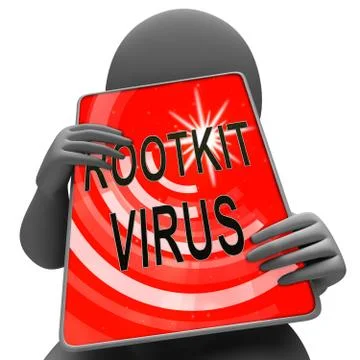 Rootkit Virus Cyber Criminal Spyware 3d Rendering Stock Illustration
