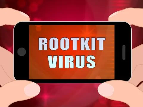Rootkit Virus Cyber Criminal Spyware 2d Illustration Stock Illustration