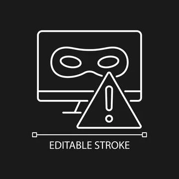 Rootkit white linear icon for dark theme イラスト素材