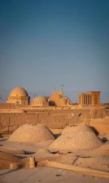 Rootops and landscape view of  yazd city old town iran Stock-Fotos