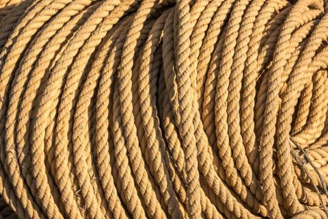 Rope abstract background pattern by intertwined strings Stock Photos