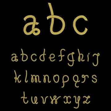 Rope  alphabet 01.2 イラスト素材