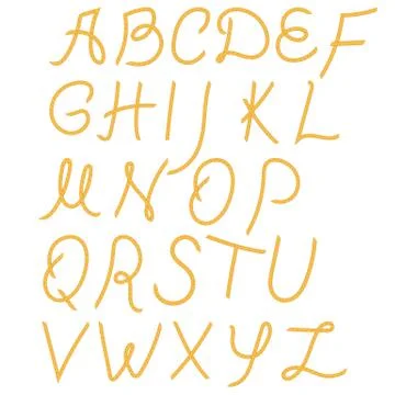 Rope Alphabet Stock Illustration