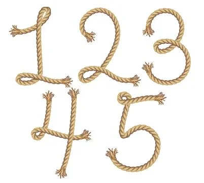 Rope alphabet. vector illustration Illustrazione stock