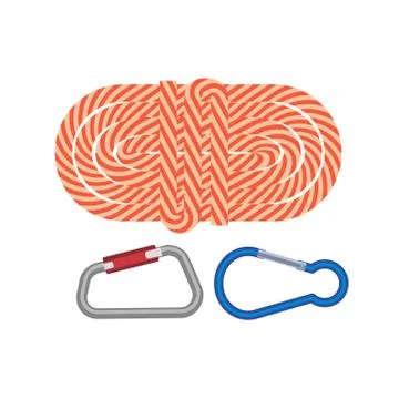 The rope and the carbines Stock Illustration