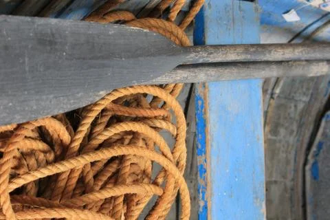 Rope and oar Stock Photos