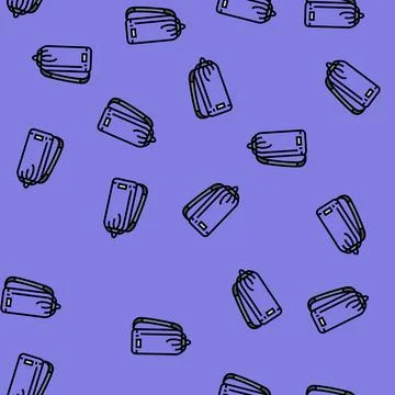 Rope bag rock climbing vector seamless pattern Stock Illustration