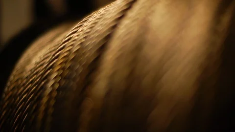 Rope on big spool Stock Footage 103227326