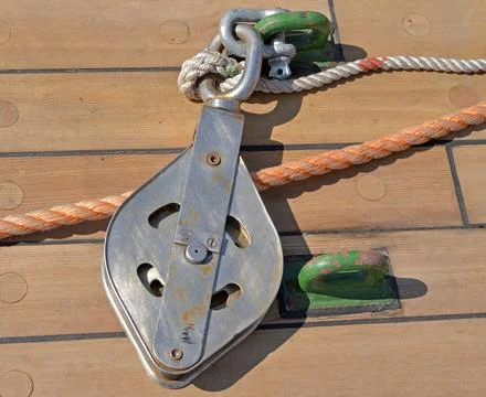 Rope on blocks Stock Photos